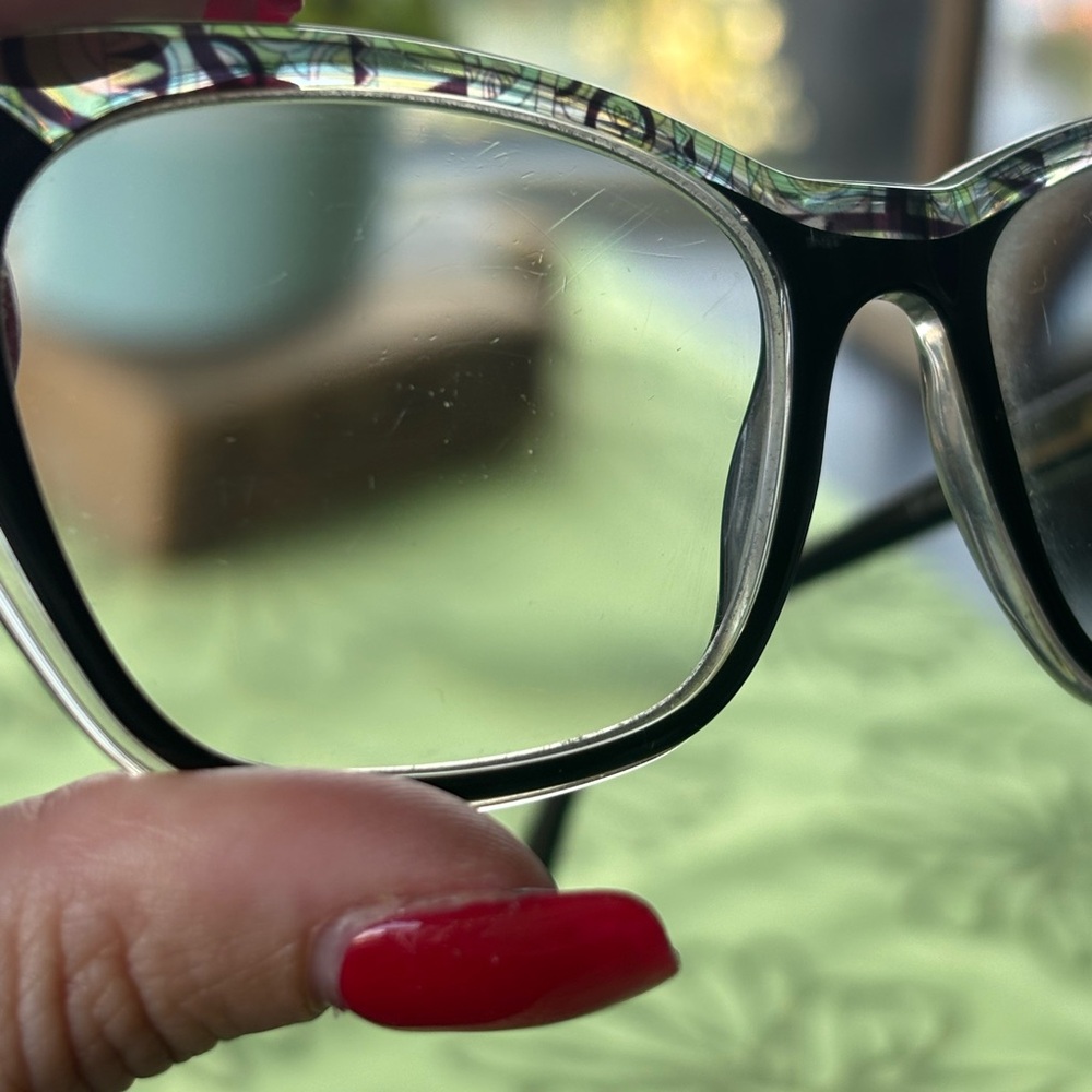 Emilio Pucci Black and Patterned Women's Glasses - Picture 11 of 16